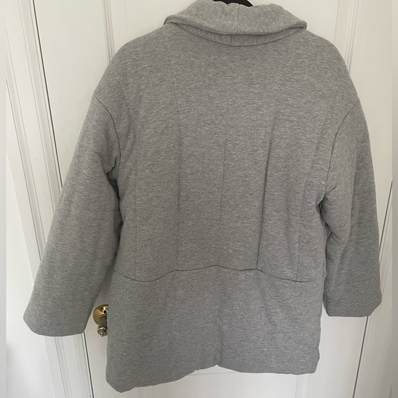 Madewell sweatshirt Puffer Coat in light heather grey - Picture 4 of 5